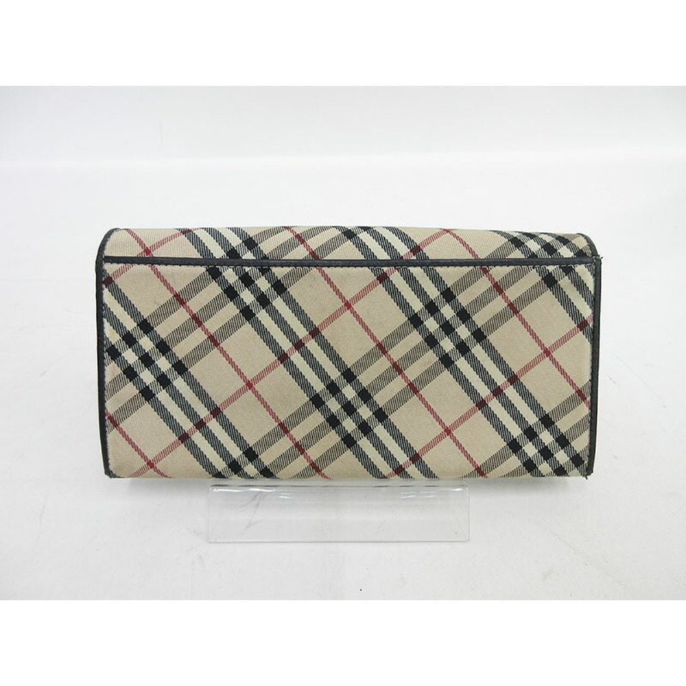 Burberry Long Beige Check Wallet Black